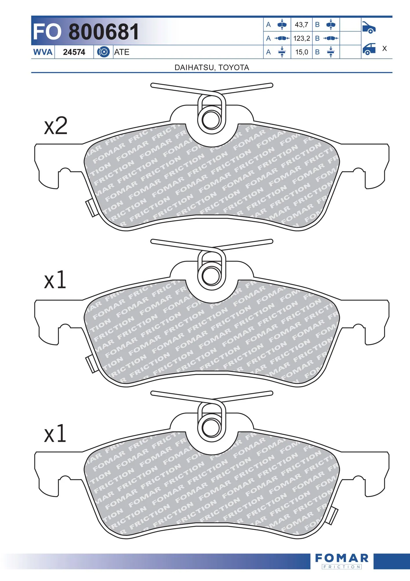 Brake Pad Set, disc brake
